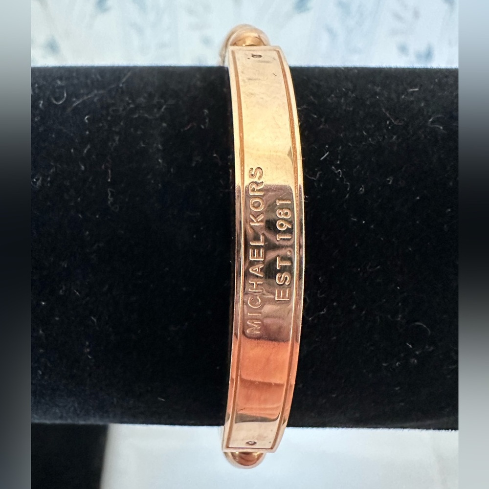 Michael Kors Gold Bangle Bracelet - Picture 2 of 12